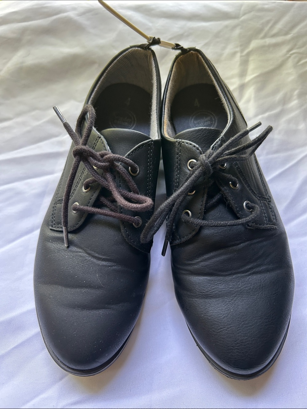 Boys size 4 and wonder nation black lace up dress shoes